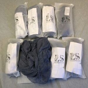 8 LS Designs Rustic Cotton Gauze Cheesecloth Table Runners (3 ft x 15 ft) Blue